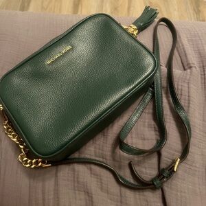 Michael Kors Green with Gold Hardware Crossbody